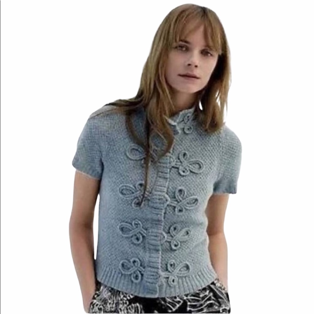 Anthro Charlie & Robin Short Sleeve Wool Sweater M